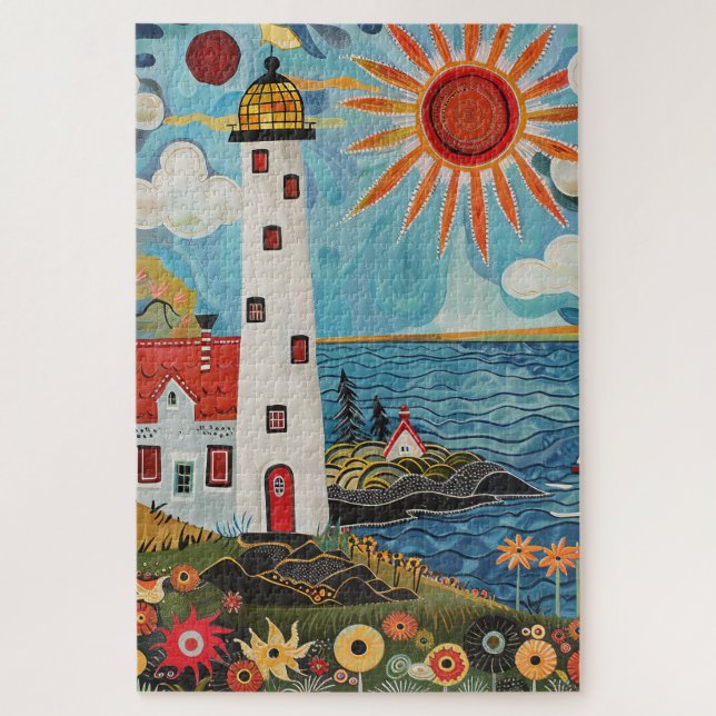 Puzzle Casa de luz floral y caprichosa difícil (Vertical)