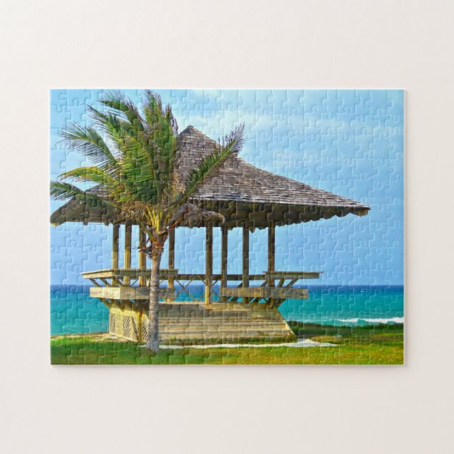 Puzzle Casa de playa de Jamaica. (Horizontal)