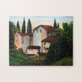 Puzzle Casa de Pueblo Dibujo Toscana italia Campo