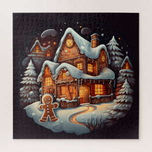 Puzzle Casa del hombre de Gingerbread de Navidad
