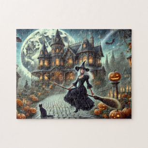 Puzzle Casa embrujada de la luna de la bruja victoriana H