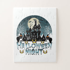 Puzzle Casa embrujada, noche de Halloween de miedo