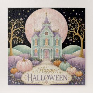 Puzzle Casa embrujada victoriana pastel caprichosa de Hal