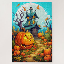Puzzle Casa Festiva De Abuso En Otoño