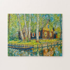 Puzzle Casa impresionista de Spreewald junto a un canal t