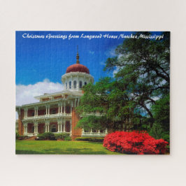 Puzzle Casa Longwood Natchez Feliz Navidad