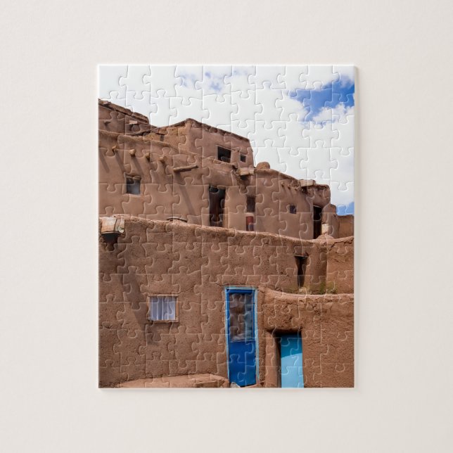 Puzzle Casa New México del pueblo de Taos Adobe del (Vertical)