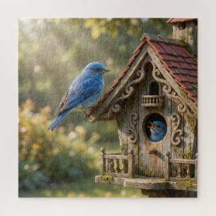 Puzzle Casa para pájaros victoriana con azulejos