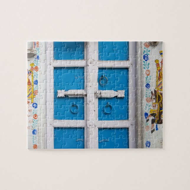 Puzzle Casa pintada de azul, Udaipur, Rajasthan, India (Horizontal)