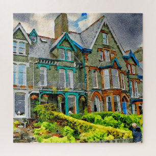 Puzzle Casa victoriana en Keswick pintada con acuarela