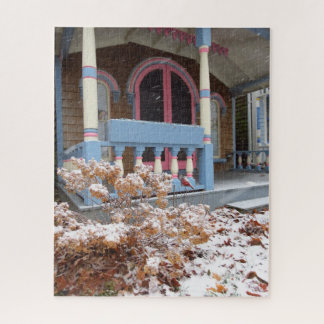 Puzzle Casa victoriana en la nieve - Viñedo de Martha