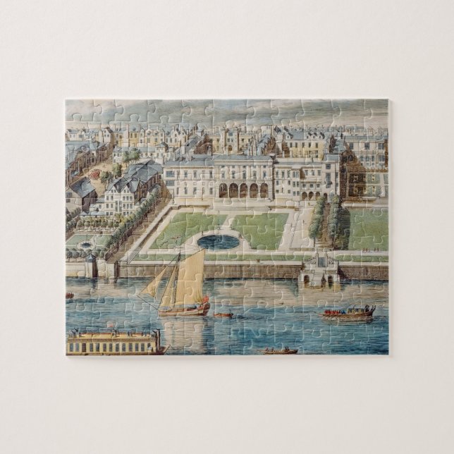 Puzzle Casa vieja de Somerset en el filamento, grabado (Horizontal)