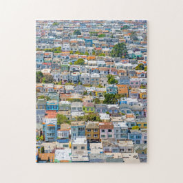 Puzzle Casas al atardecer