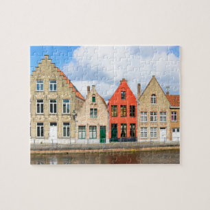 Puzzle Casas antiguas de Brujas, Bélgica