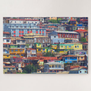 Puzzle casas coloridas