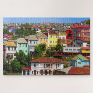 Puzzle casas coloridas