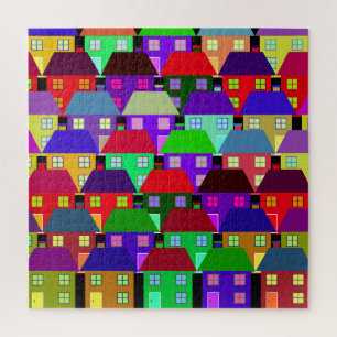 PUZZLE CASAS COLORIDAS COMUNIDADES CASERAS