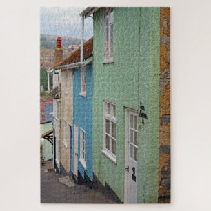 Puzzle Casas coloridas, Lyme Regis, Dorset, Inglaterra