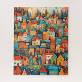 Puzzle Casas Coloridas y Caprichosas del Pueblo