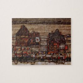 Puzzle Casas con lavandería (Seeburg II) de Egon Schiele