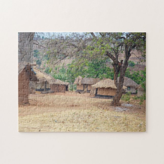 Puzzle Casas de Aldeas de Malawi. (Horizontal)