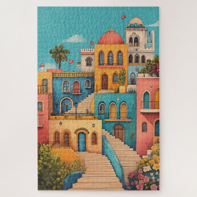 Puzzle Casas de comercio de hadas de hadas orientales (Vertical)