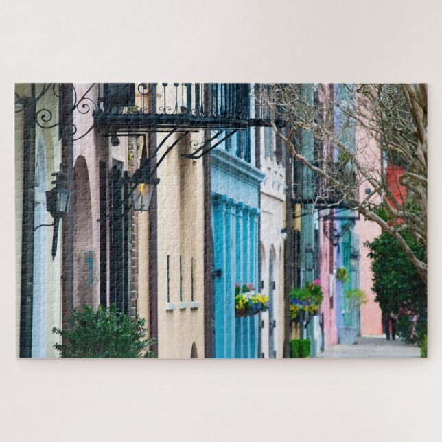 Puzzle Casas de Fila Arcoiris de Charleston South Carolin (Horizontal)