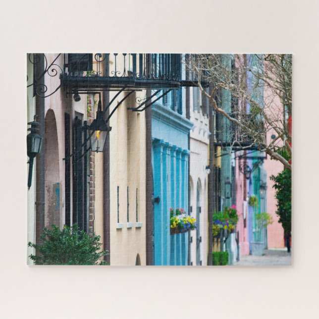 Puzzle Casas de Fila Arcoiris de Charleston South Carolin (Horizontal)