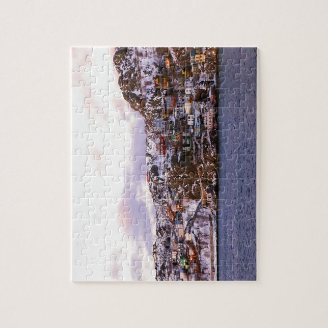 Puzzle Casas De Jelly Bean Pintadas Por El Amanecer (Vertical)