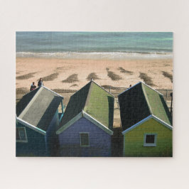 Puzzle Casas de playa cielos azules y fotos de costa ingl