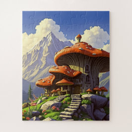 Puzzle Casas de setas con capuchas rojas