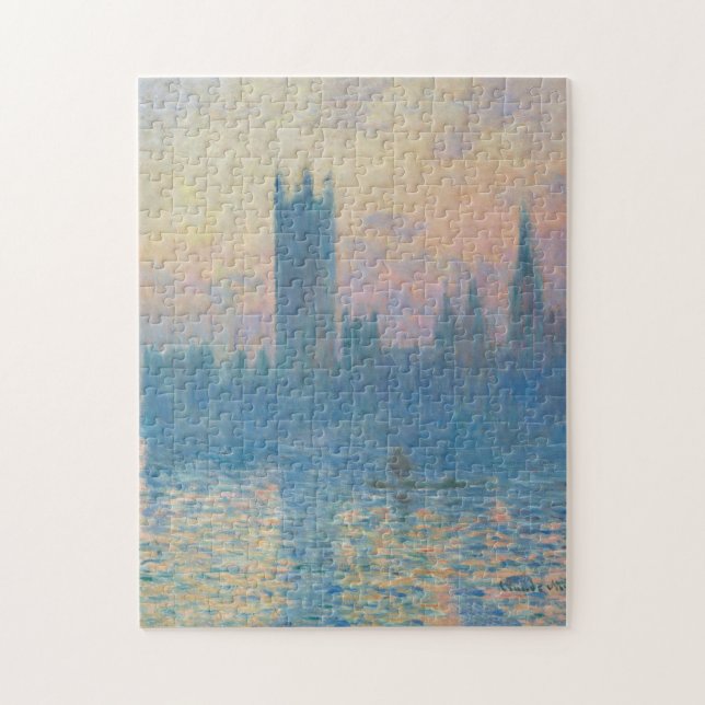 Puzzle Casas del Parlamento de Claude Monet Puesta de sol (Vertical)