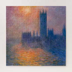 Puzzle Casas del Parlamento, Puesta de sol   Claude Monet