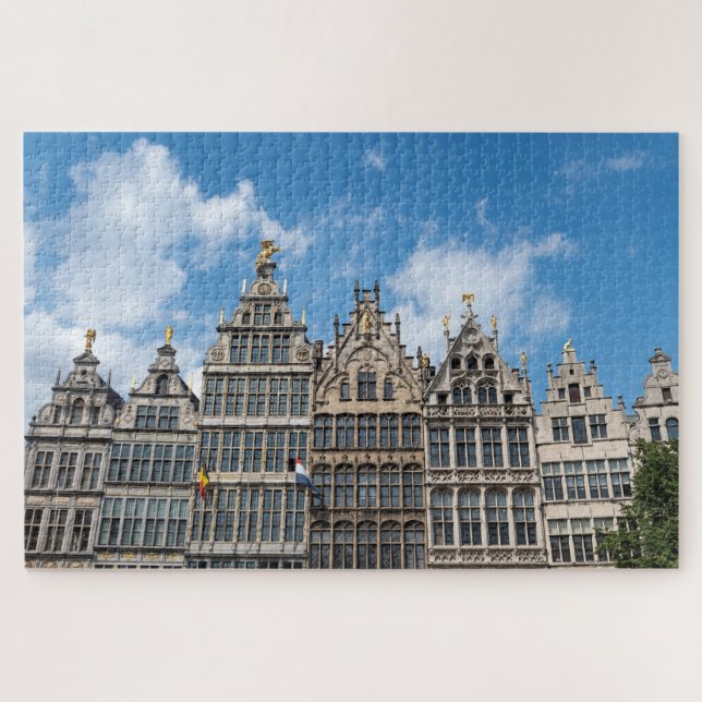 Puzzle Casas gremiales Grote Markt Amberes (Horizontal)