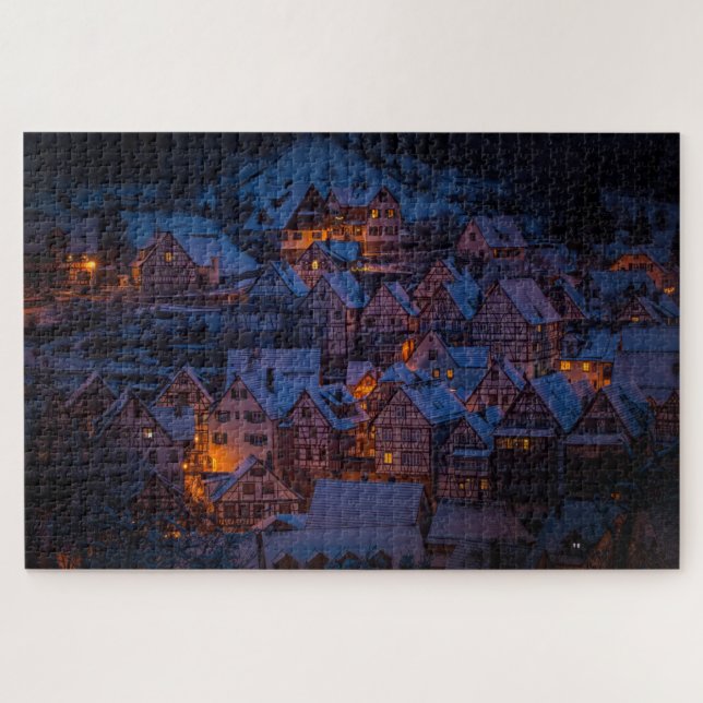 Puzzle Casas nevadas escénicas (Horizontal)