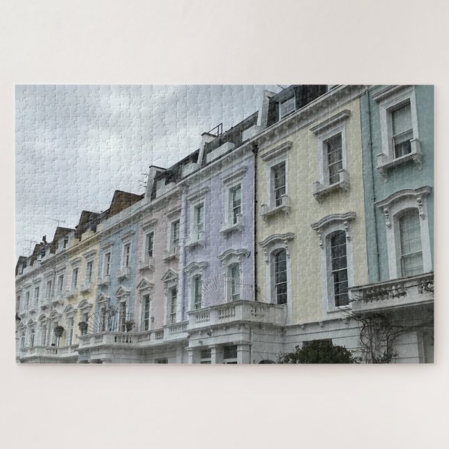 Puzzle Casas Pastel, Priory Walk, Londres, Inglaterra Rei (Horizontal)
