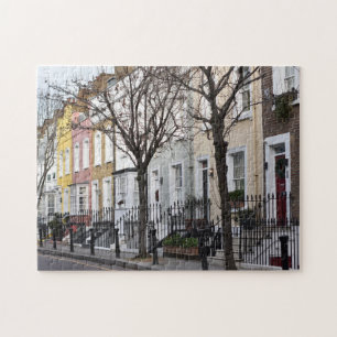 Puzzle Casas pintadas de colores, Chelsea, Londres, Reino