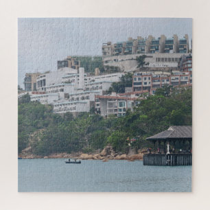 Puzzle casas, rascacielos, hong kong, rompecabezas, ciuda