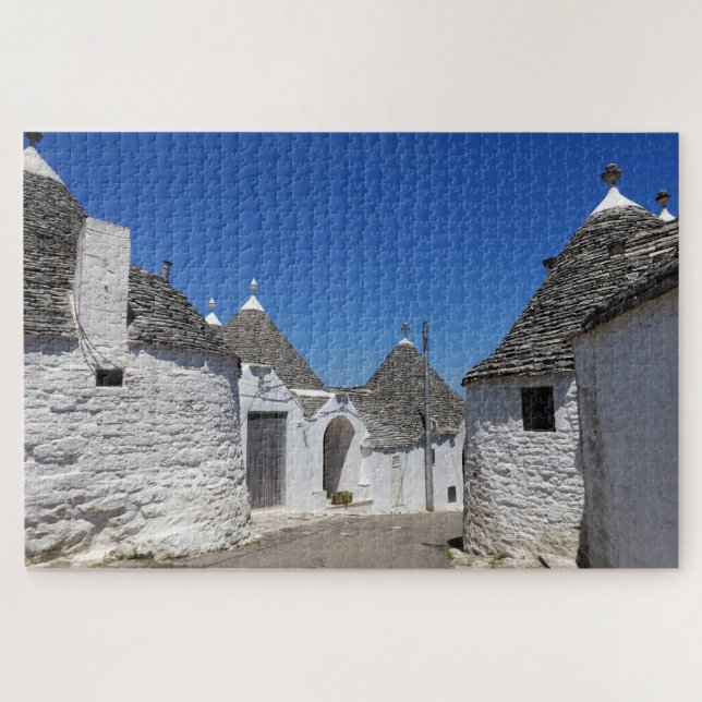 Puzzle Casas tradicionales del trulli en Alberobello, (Horizontal)