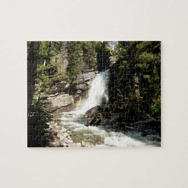 Puzzle Cascada Baring en el Parque Nacional Glacier (Horizontal)