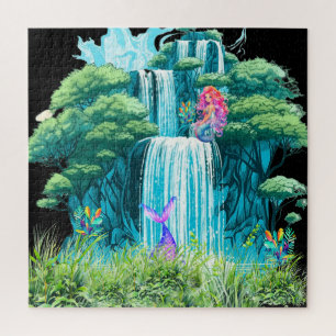 Puzzle cascada con sirenas