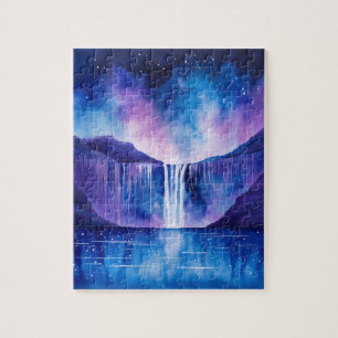Puzzle Cascada Cósmica Azul Púrpura