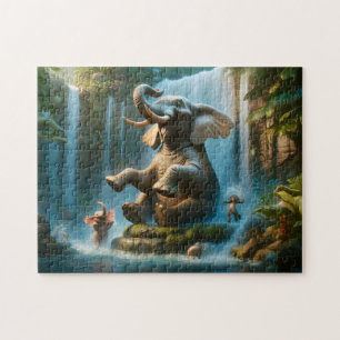 Puzzle Cascada de Elefantes Animales de la Jungla Jugueto