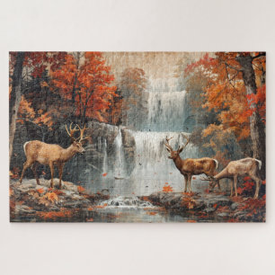 Puzzle Cascada de Woodland de venado 20x30