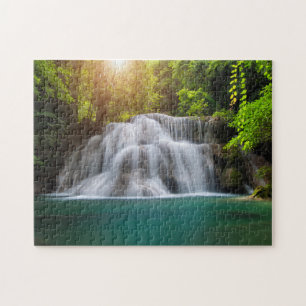 Puzzle Cascada el   Kanjanaburi Tailandia de Erawan