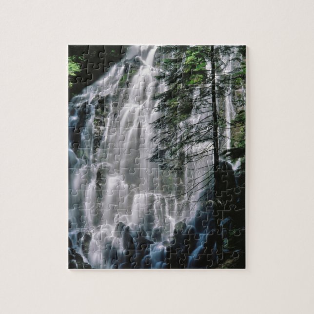 Puzzle Cascada en el bosque, Oregón (Vertical)