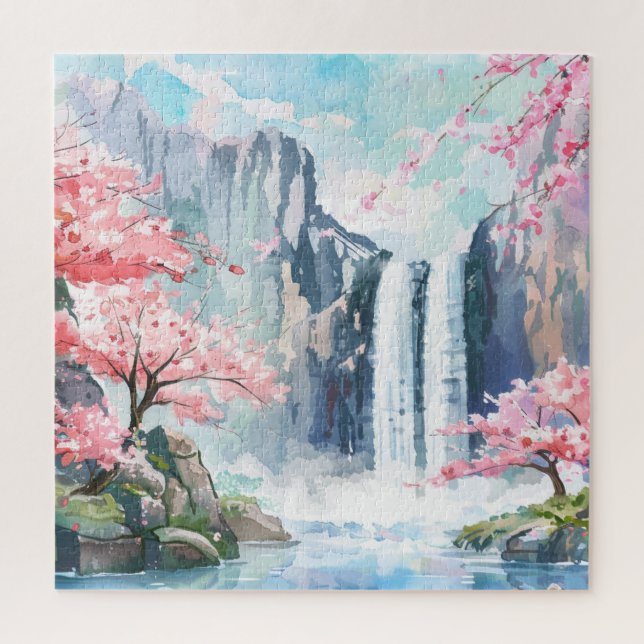 Puzzle Cascada en primavera (Vertical)