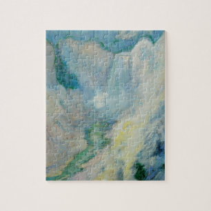 Puzzle Cascada en Yellowstone por Twachtman, arte vintage