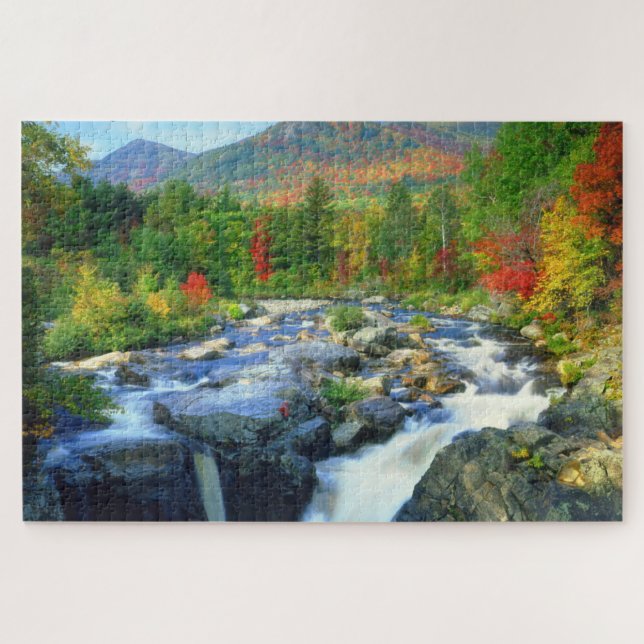 Puzzle Cascada Flume | Montañas Adirondack (Horizontal)