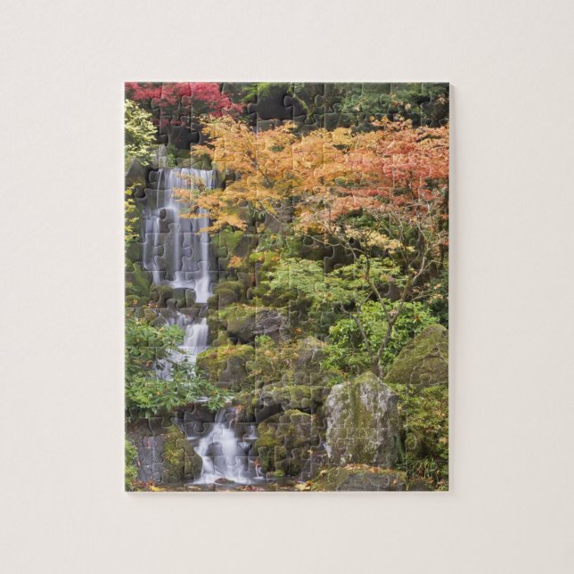 Puzzle Cascada Heavenly y colores de otoño (Vertical)